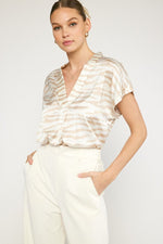 SUTTON ZEBRA IVORY / SAND TOP