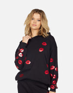HARMONY RED FOIL LIPS HOODIE