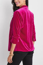 JEWEL MAGENTA VELVET BLAZER