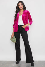 JEWEL MAGENTA VELVET BLAZER
